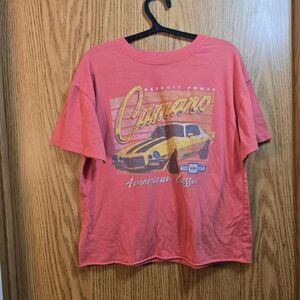 Vintage inspired Chevrolet Camara Graphic Tee Coral Pink Large